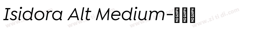 Isidora Alt Medium字体转换